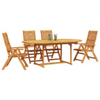 Garten Essgruppe 5 pcs Braun Massivholz Akazie