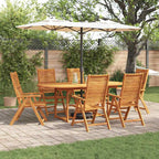 Garten Essgruppe 7 pcs Braun Massivholz Akazie