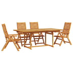 Garten Essgruppe 5 pcs Braun Massivholz Akazie