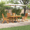 Garten Essgruppe 5 pcs Braun Massivholz Akazie