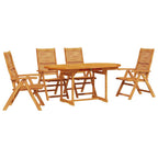 Garten Essgruppe 5 pcs Braun Massivholz Akazie