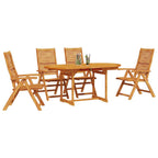 Garten Essgruppe 5 pcs Braun Massivholz Akazie