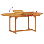 Garten Essgruppe 7 pcs Braun Massivholz Akazie
