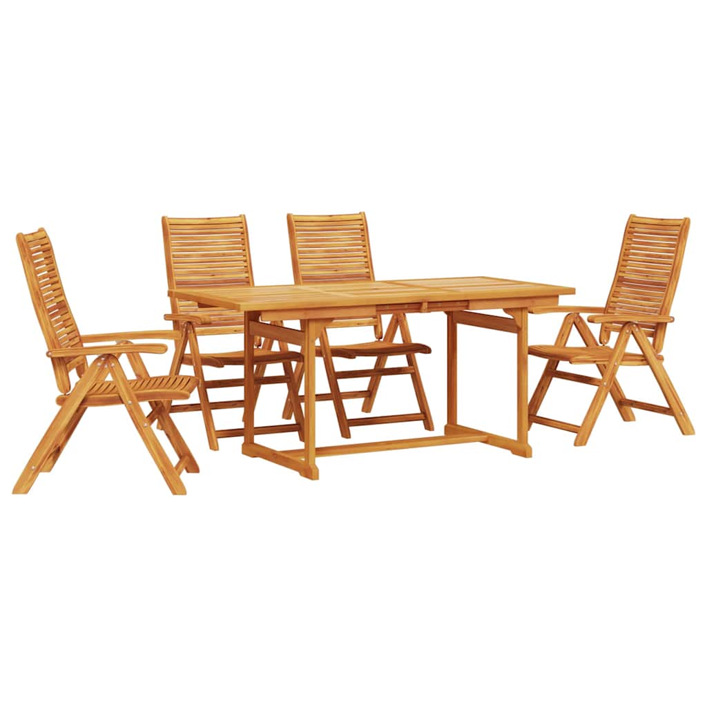 Garten Essgruppe 5 pcs Braun Massivholz Akazie