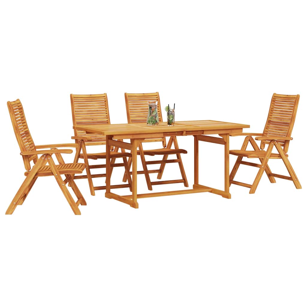 Garten Essgruppe 5 pcs Braun Massivholz Akazie