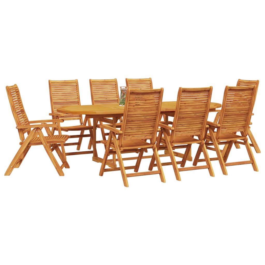 Garten Essgruppe 9 pcs Braun Massivholz Akazie