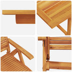 Garten Essgruppe 9 pcs Braun Massivholz Akazie