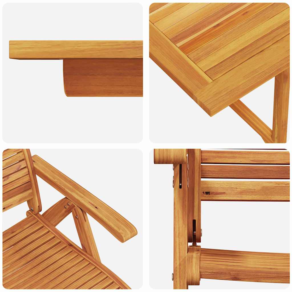 Garten Essgruppe 9 pcs Braun Massivholz Akazie