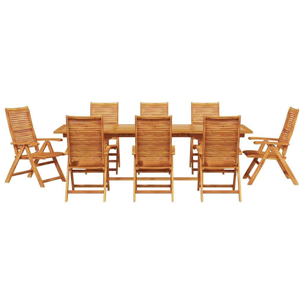Garten Essgruppe 9 pcs Braun Massivholz Akazie