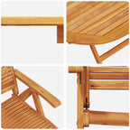 Garten Essgruppe 5 pcs Braun Massivholz Akazie