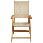 Garten Essgruppe 7 pcs Beige Massivholz Akazie