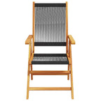 Garten Essgruppe 7 pcs Schwarz Massivholz Akazie