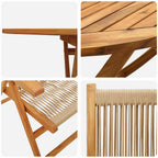Garten Essgruppe 5 pcs Beige Massivholz Akazie