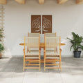Garten Essgruppe 5 pcs Beige Massivholz Akazie