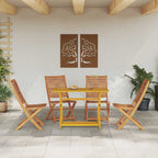 Garten Essgruppe 5 pcs Braun Massivholz Akazie