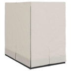 Doppelte Sonnenliege Warmes Weiß 205 x 129 x 200 cm Poly-Rattan