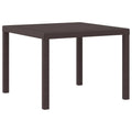 Gartentisch Braun 100 x 100 x 73 cm Poly-Rattan