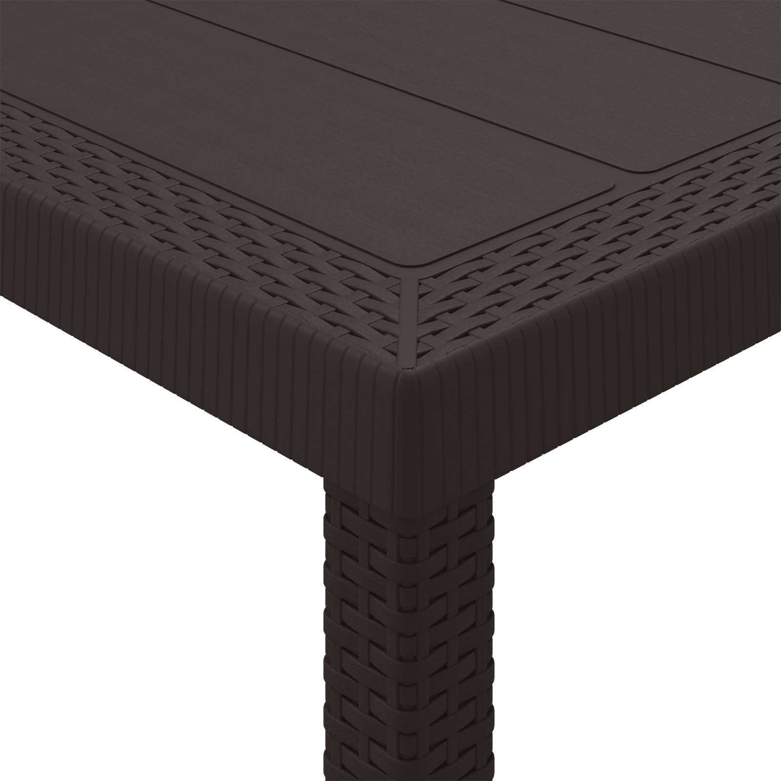 Gartentisch Braun 150 x 100 x 73 cm Poly-Rattan