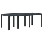 Gartentisch Anthrazit 200 x 100 x 73 cm Poly-Rattan