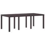 Gartentisch Braun 200 x 100 x 73 cm Poly-Rattan