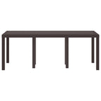 Gartentisch Braun 200 x 100 x 73 cm Poly-Rattan