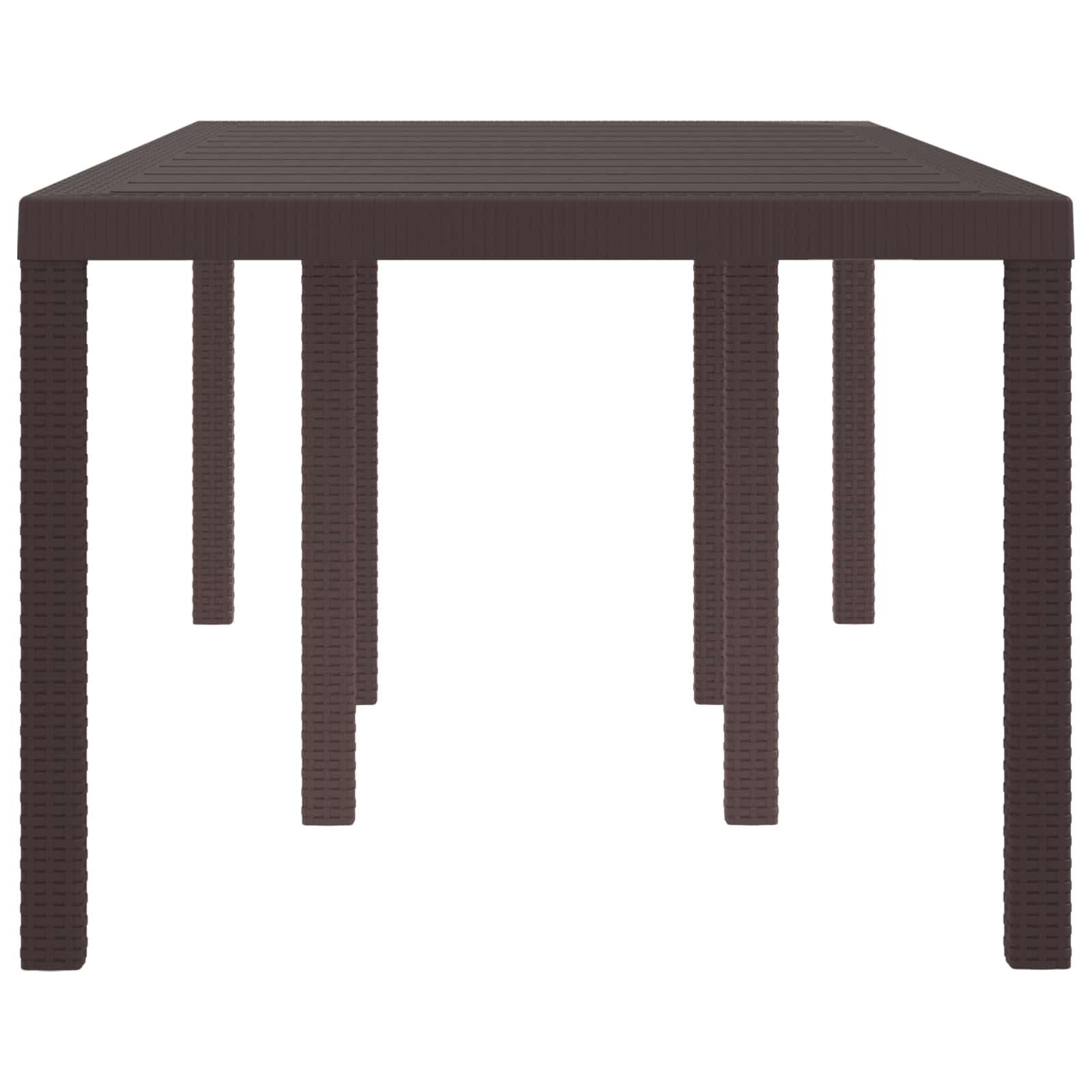 Gartentisch Braun 200 x 100 x 73 cm Poly-Rattan