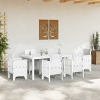 Gartentisch Weiß 200 x 100 x 73 cm Poly-Rattan