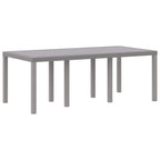Gartentisch Hellgrau 200 x 100 x 73 cm Poly-Rattan