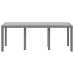 Gartentisch Hellgrau 200 x 100 x 73 cm Poly-Rattan