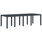 Gartentisch Anthrazit 250 x 100 x 73 cm Poly-Rattan