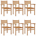 Stuhl 6 pcs Braun 56 x 55 x 90,5 cm Massivholz Teak