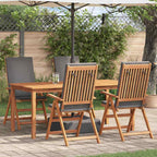 Gartenstuhl 4 pcs Braun und Grau 57 x 71,5 x 104 cm