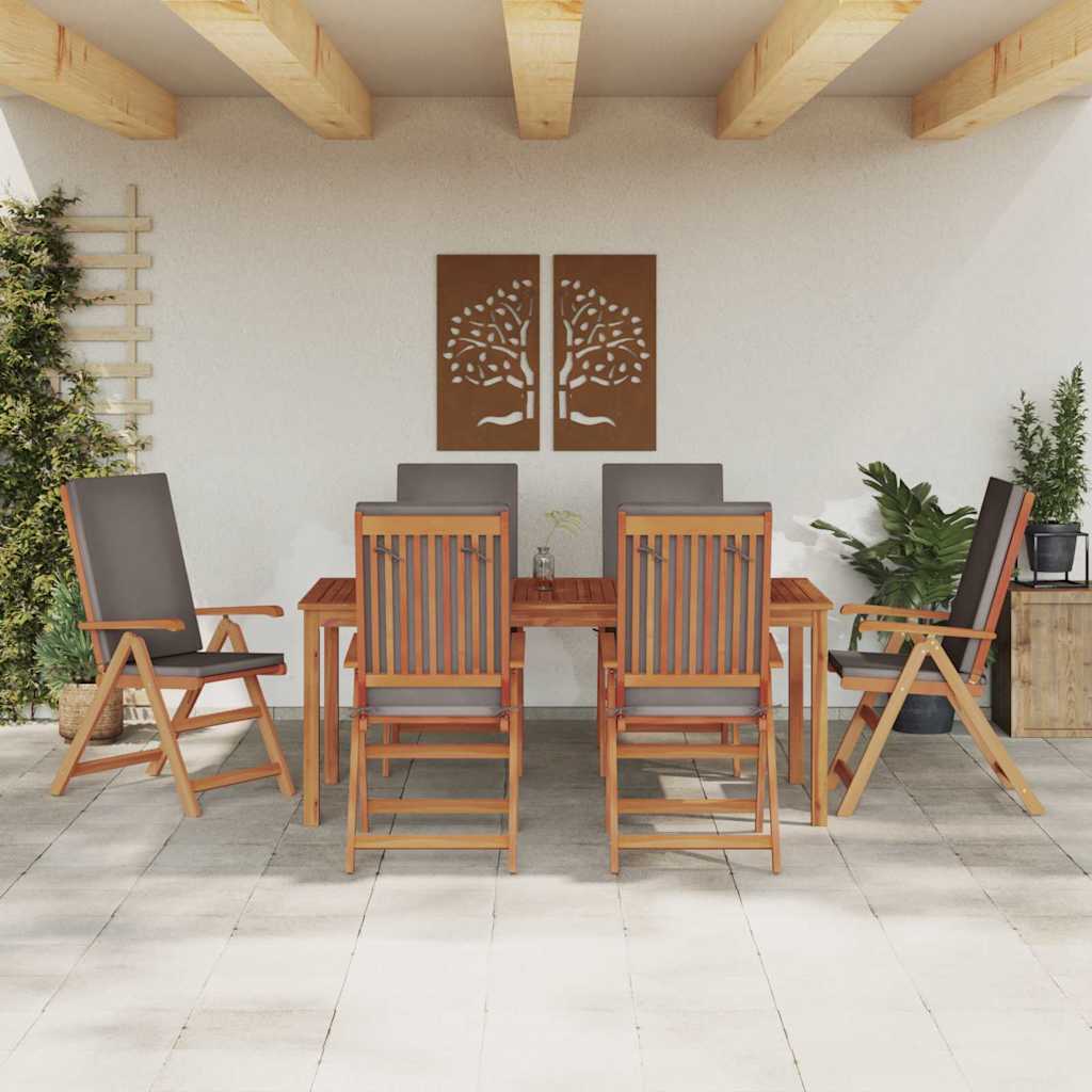 Gartenstuhl 6 pcs Braun und Grau 57 x 71,5 x 104 cm