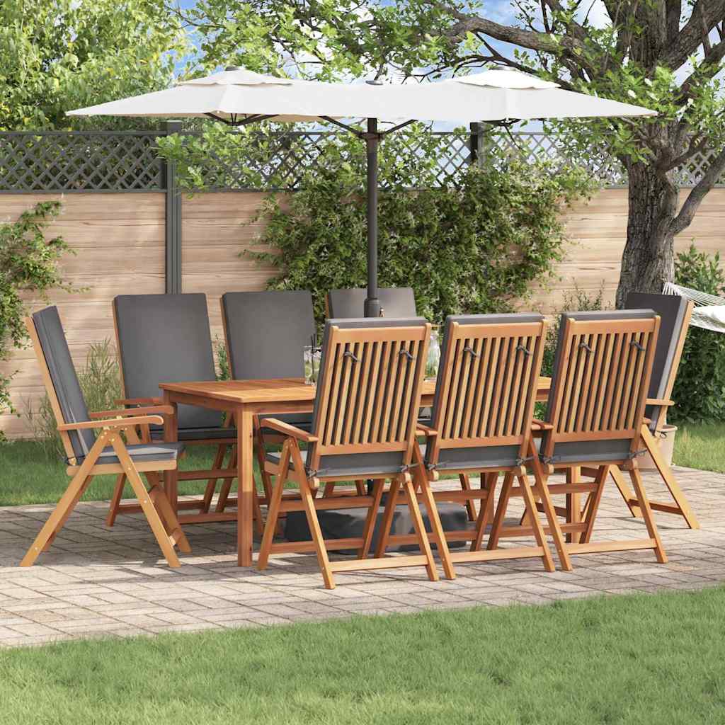 Gartenstuhl 8 pcs Braun und Grau 57 x 71,5 x 104 cm