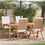 Gartenstuhl 4 pcs Braun und Weiß 57 x 71,5 x 104 cm