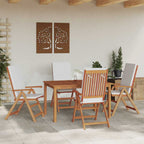 Gartenstuhl 4 pcs Braun und Weiß 57 x 71,5 x 104 cm