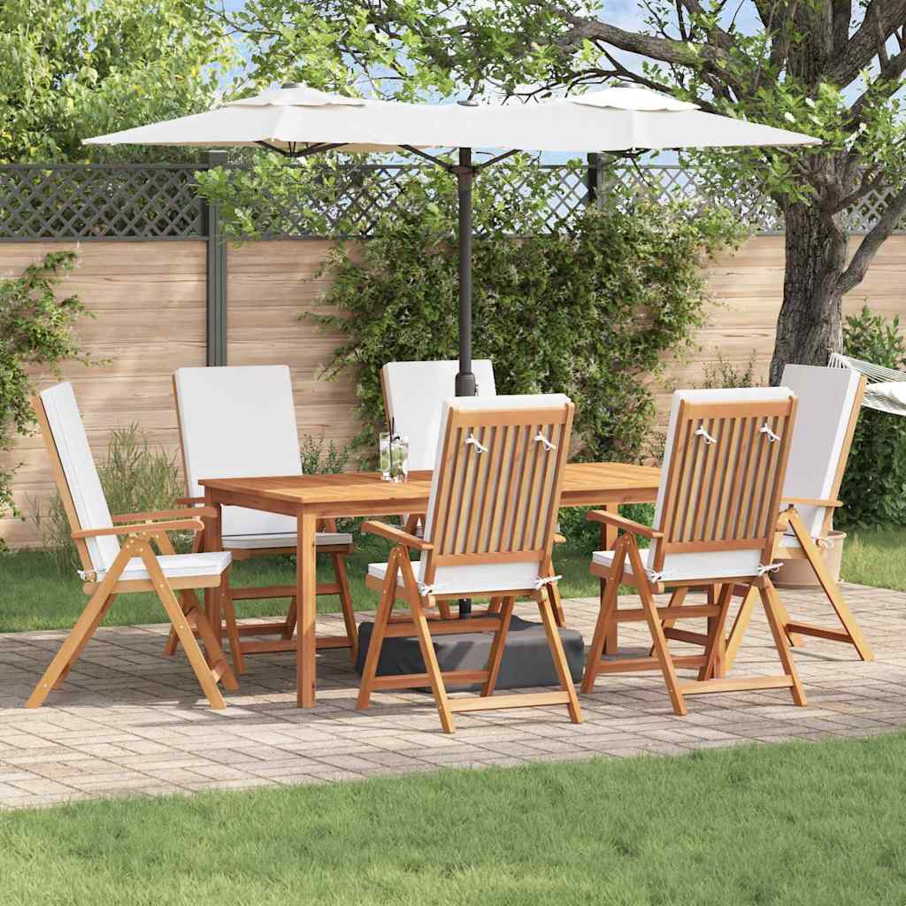 Gartenstuhl 6 pcs Braun und Weiß 57 x 71,5 x 104 cm