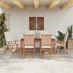 Gartenstuhl 6 pcs Braun und Weiß 57 x 71,5 x 104 cm