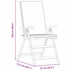 Gartenstuhl 6 pcs Braun und Weiß 57 x 71,5 x 104 cm