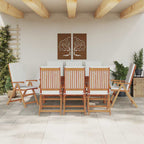 Gartenstuhl 8 pcs Braun und Weiß 57 x 71,5 x 104 cm