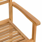 Garten Essgruppe 7 pcs Braun Massivholz Teak