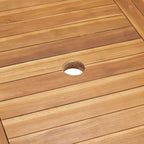 Garten Essgruppe 9 pcs Braun Massivholz Teak