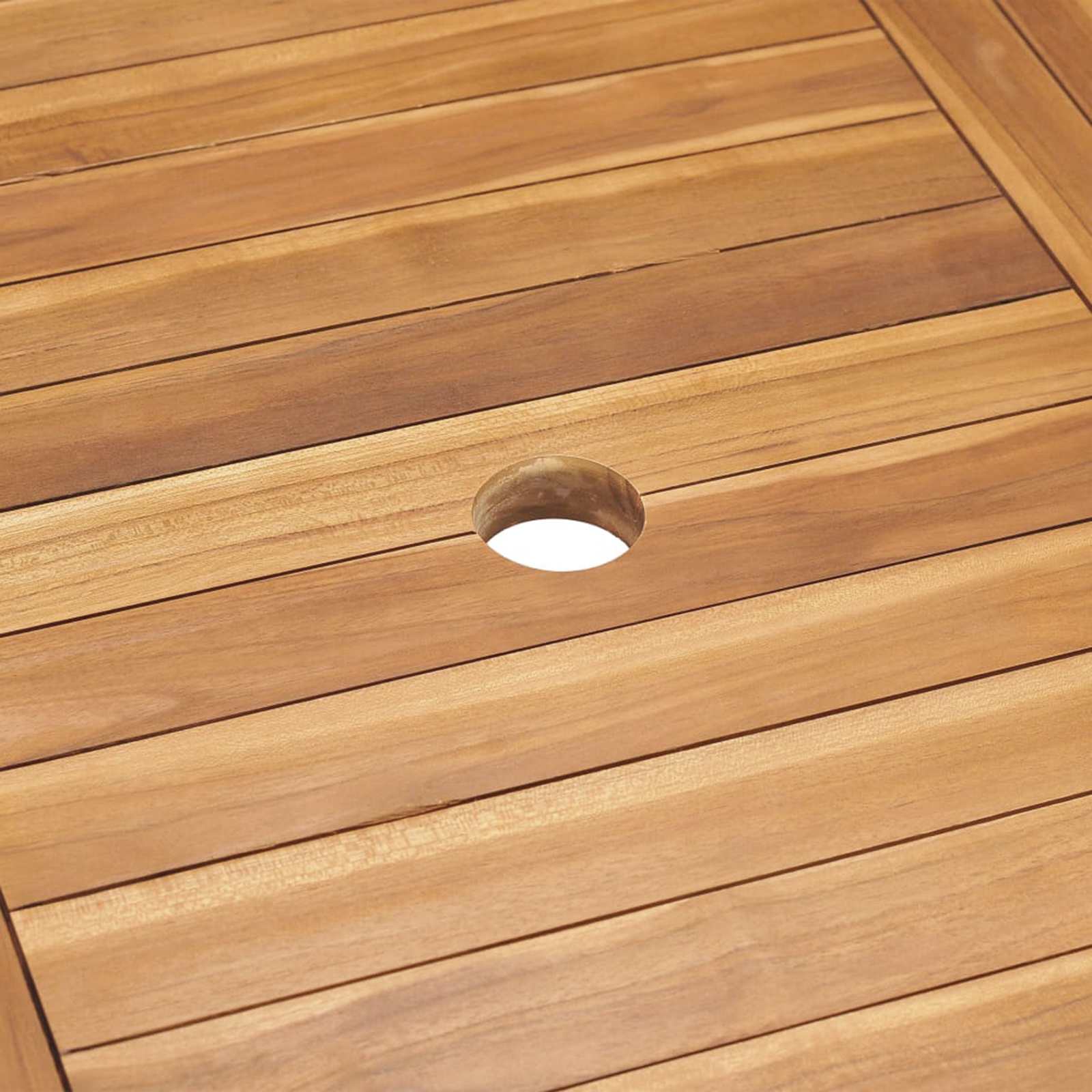 Garten Essgruppe 9 pcs Braun Massivholz Teak