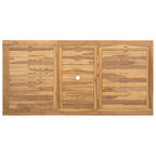Garten Essgruppe 9 pcs Braun Massivholz Teak