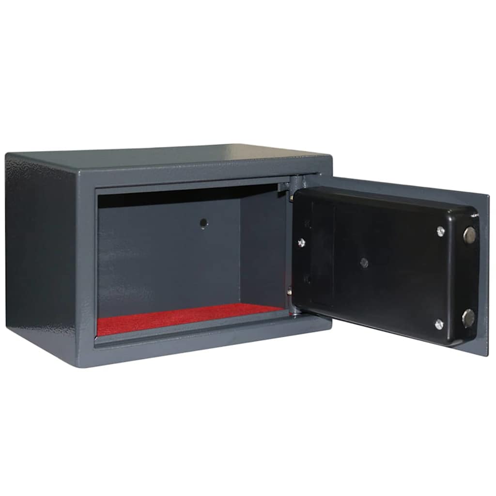 Digitaler Safe mit Schloss Dunkelgrau 31 x 20 x 20 cm Stahl