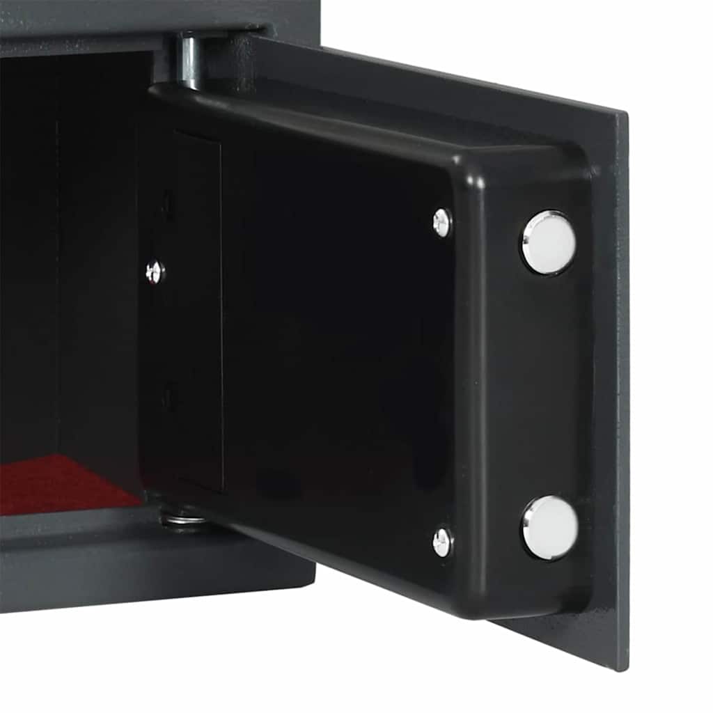 Digitaler Safe mit Schloss Dunkelgrau 31 x 20 x 20 cm Stahl