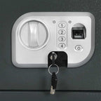 Digitaler Safe mit Schloss Dunkelgrau 35 x 25 x 25 cm Stahl