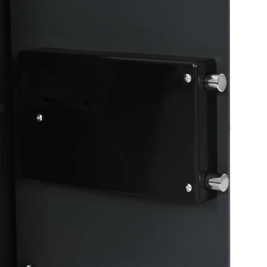 Digitaler Safe mit Schloss Dunkelgrau 35 x 31 x 50 cm Stahl