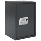 Digitaler Safe mit Schloss Dunkelgrau 35 x 31 x 50 cm Stahl