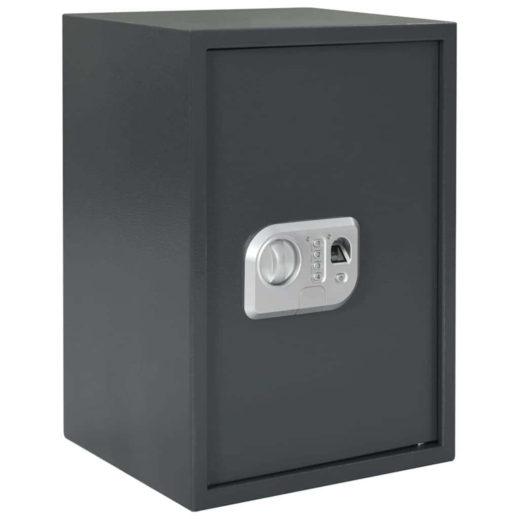 Digitaler Safe mit Schloss Dunkelgrau 35 x 31 x 50 cm Stahl